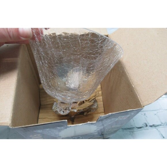 Illuminations Antique White Metal & Glass Candle Holders Set of 3 NOS Alco - Picture 7 of 10